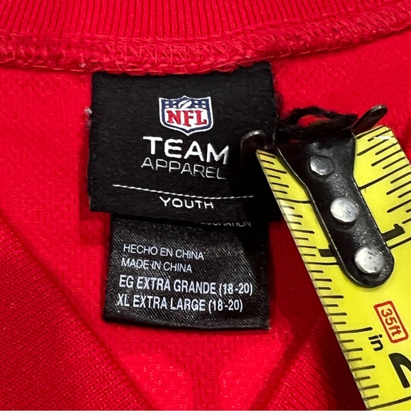 Kansas City Chiefs KC Football # 7 CASSEL Boys NFL Jersey Size XL 18 - 20 RED - Picture 5 of 11